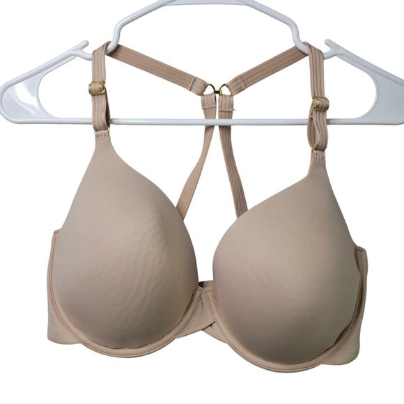Joyspun 40C Bra Beige Smoothing T Shirt Underwire Multi way Closure GUC - Picture 1 of 5
